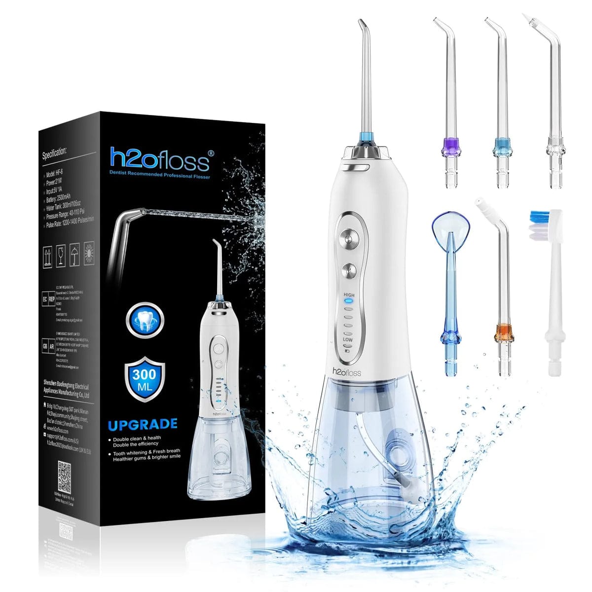 Professional Cordless Water Flosser – Dental Oral Irrigator