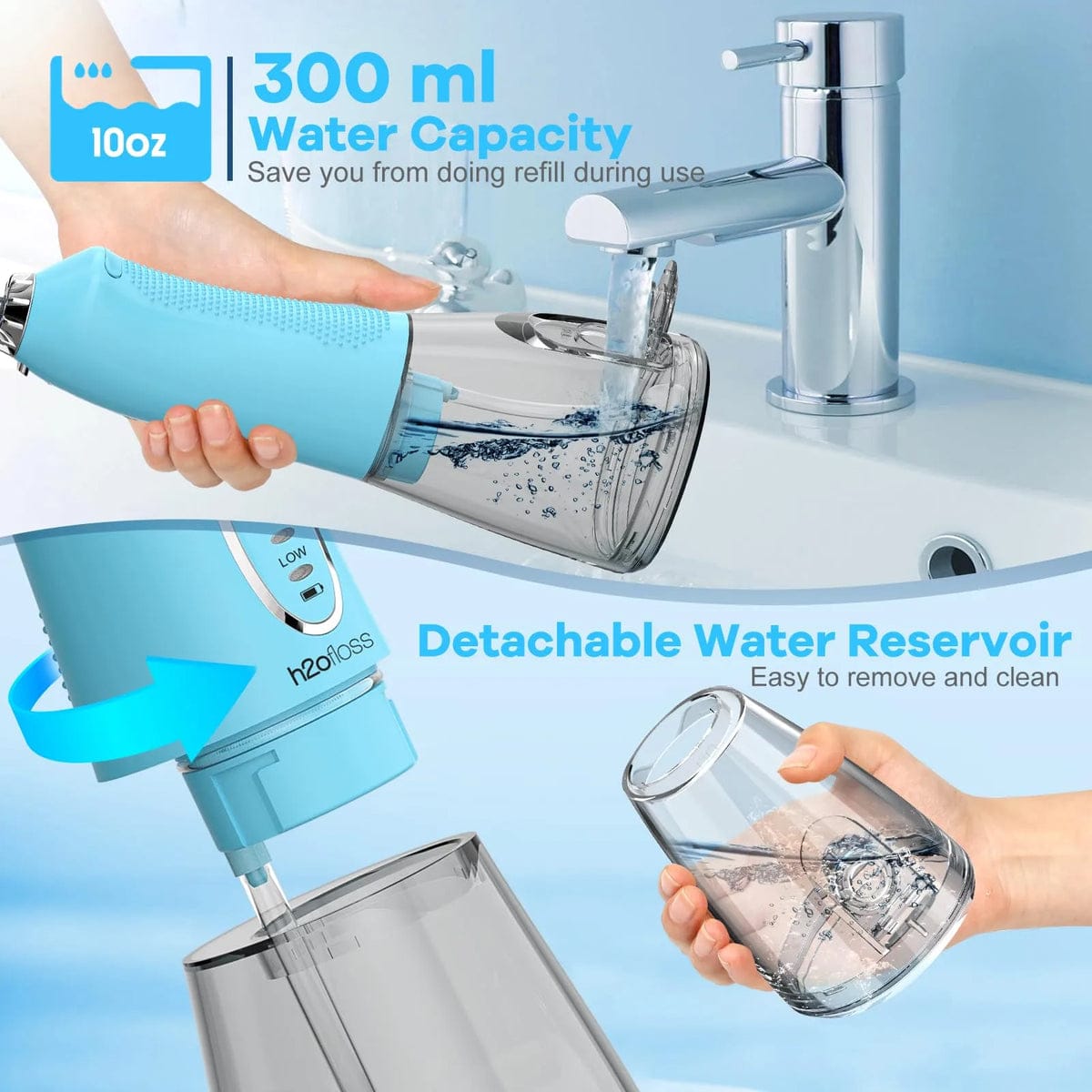 Professional Cordless Water Flosser – Dental Oral Irrigator