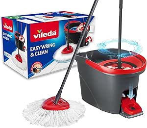 Vileda Easy Wring & Clean spin mop set with foot pedal | Handle 130 cm