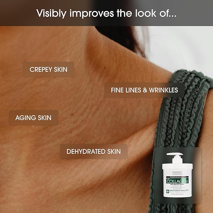 Advanced Clinicals - Spa Size Collagen Skin Rescue Cream - Treviacart