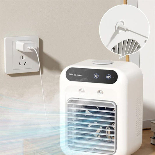 Mini Portable Air Cooler – USB Rechargeable Fan for Room & Car