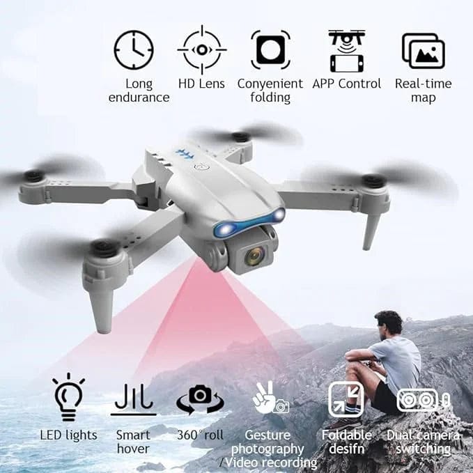 E99 Pro Foldable Drone – Dual HD Camera | WiFi FPV