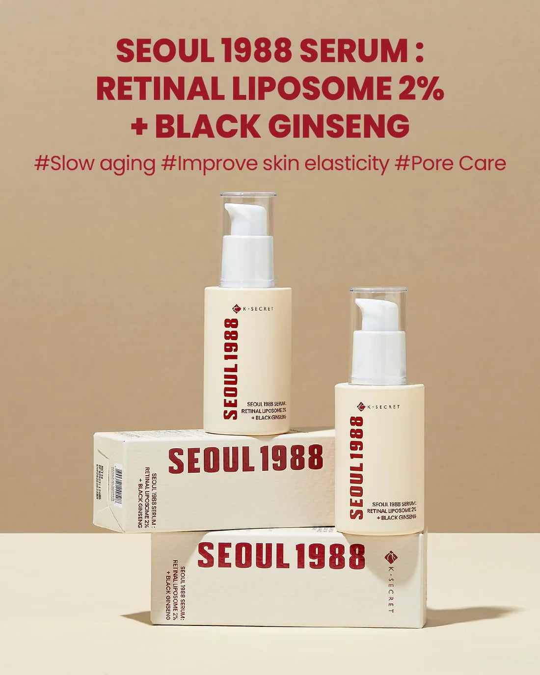 K‑SECRET - SEOUL 1988 Serum: Retinal Liposome 2% + Black Ginseng - Treviacart