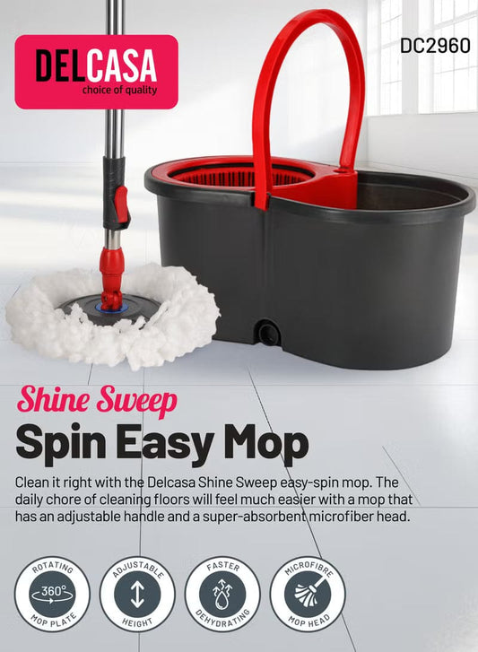 Vileda Easy Wring & Clean spin mop set with foot pedal | Handle 130 cm